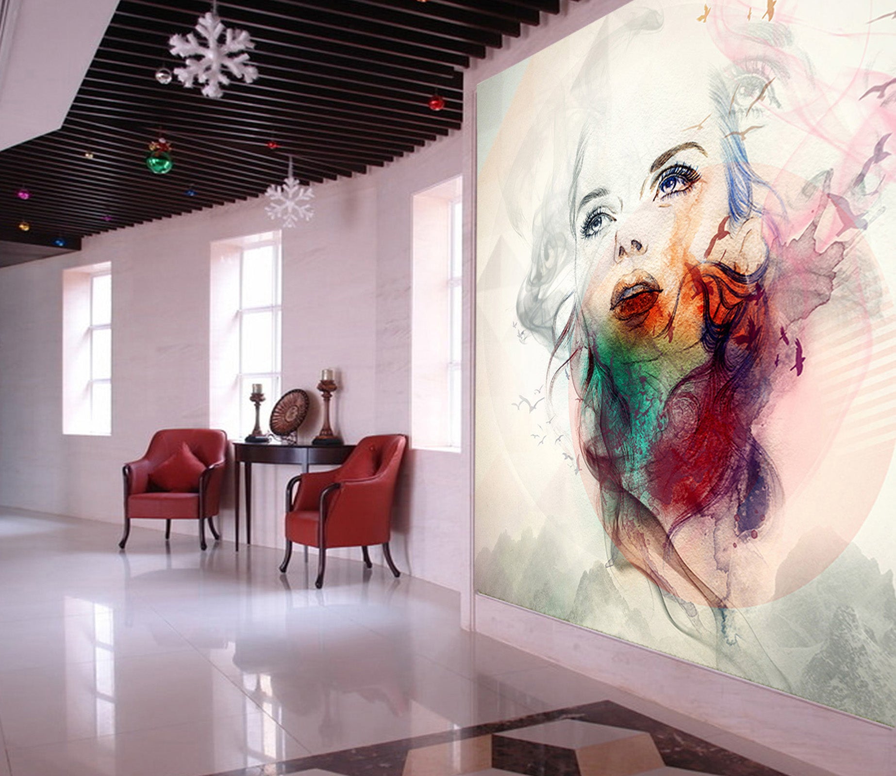 3D Beautiful Woman 104 Wall Murals