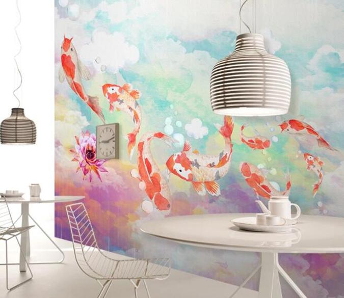 3D Goldfish 1349 Wall Murals Wallpaper AJ Wallpaper 2 