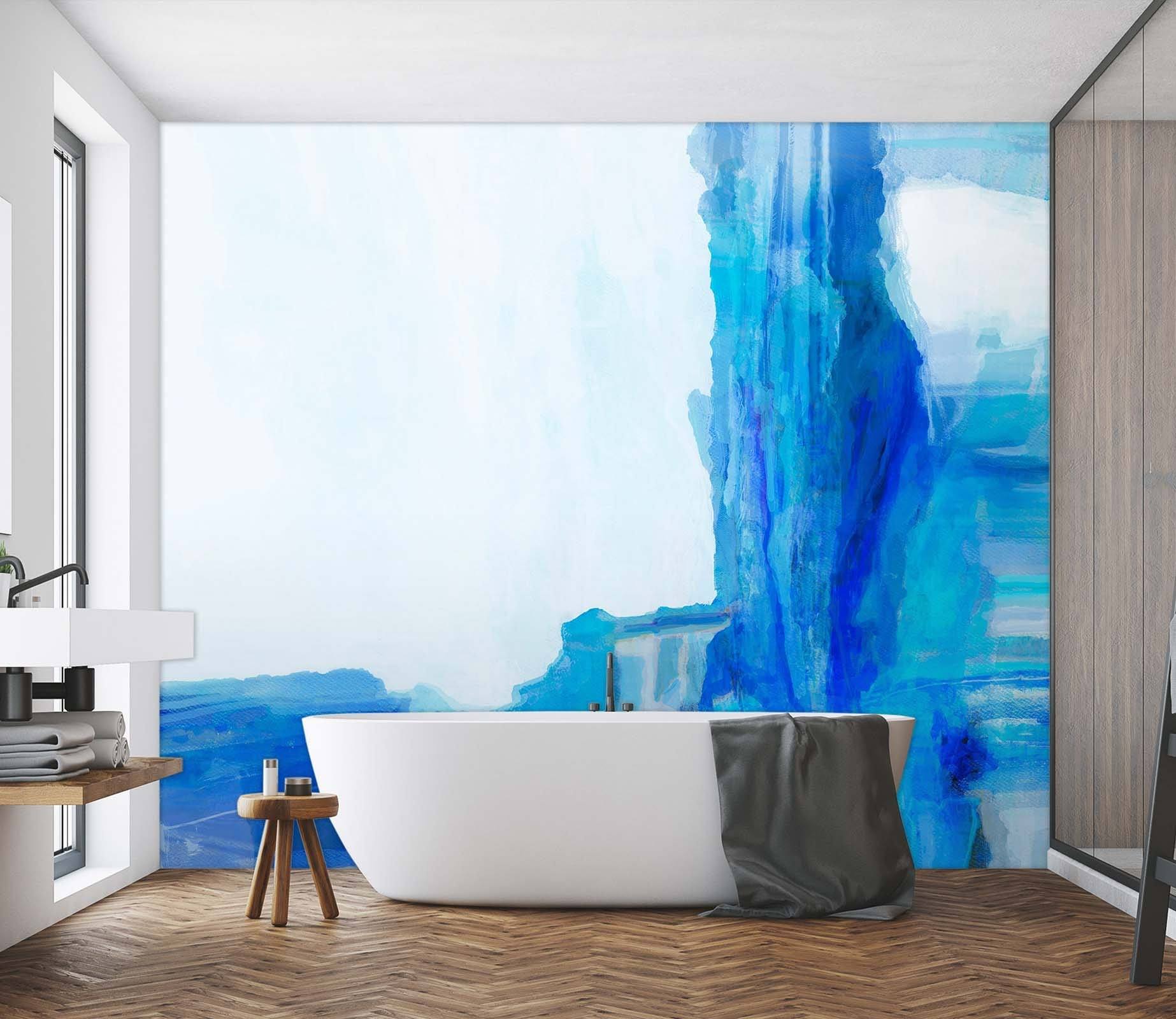 3D Blue Waterfall 1423 Michael Tienhaara Wall Mural Wall Murals Wallpaper AJ Wallpaper 2 