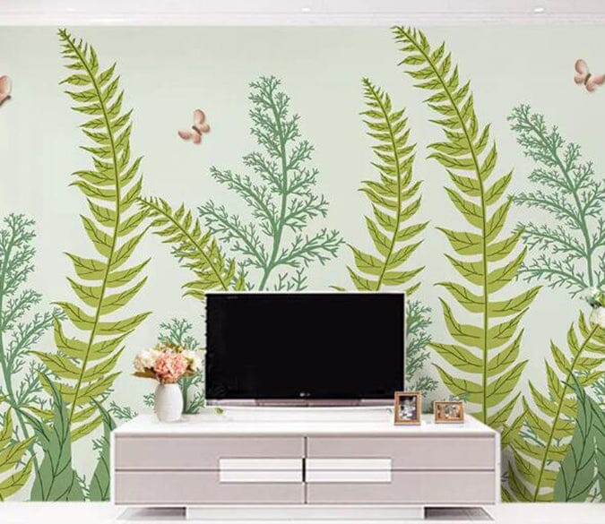 3D Green Leaf 1496 Wall Murals Wallpaper AJ Wallpaper 2 