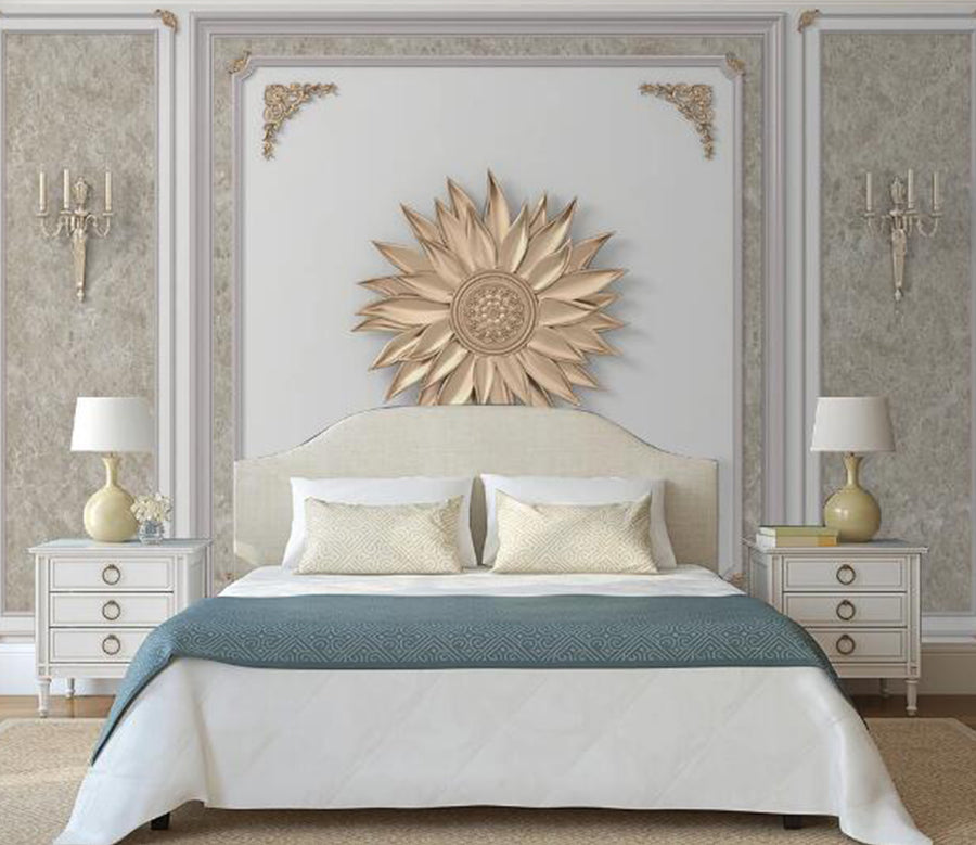 3D Golden Chrysanthemum WC1732 Wall Murals