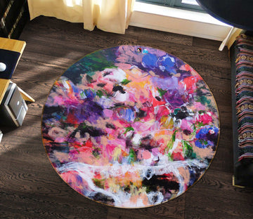 3D Paint Painting 1317 Misako Chida Rug Round Non Slip Rug Mat