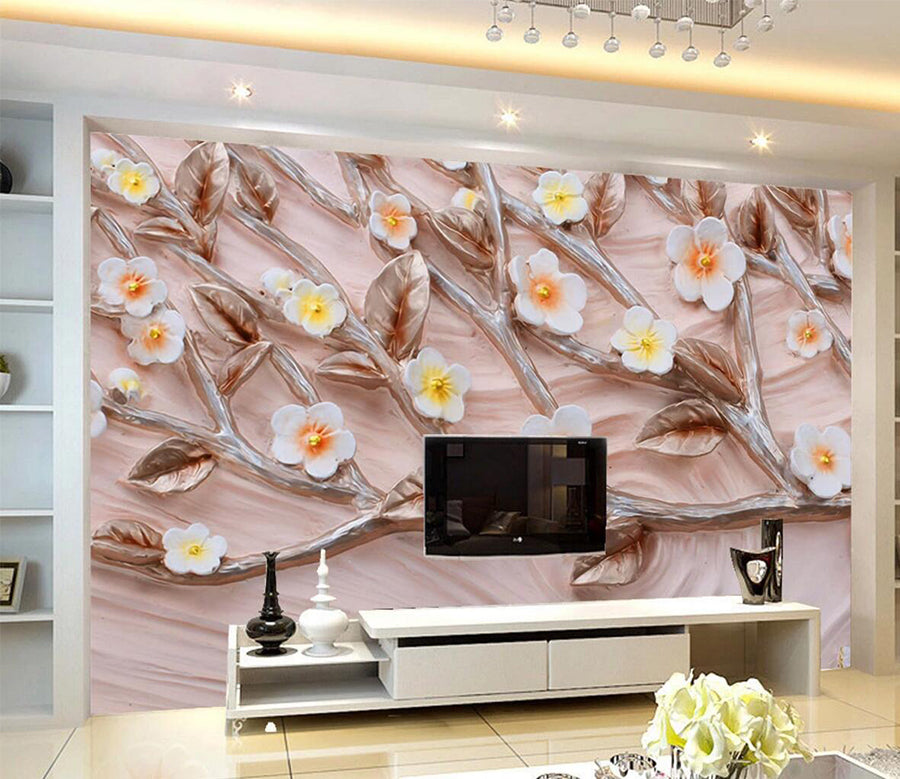 3D Flower Branches WC637 Wall Murals