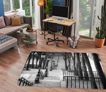 3D Street Lights Trees 6711 Assaf Frank Rug Non Slip Rug Mat