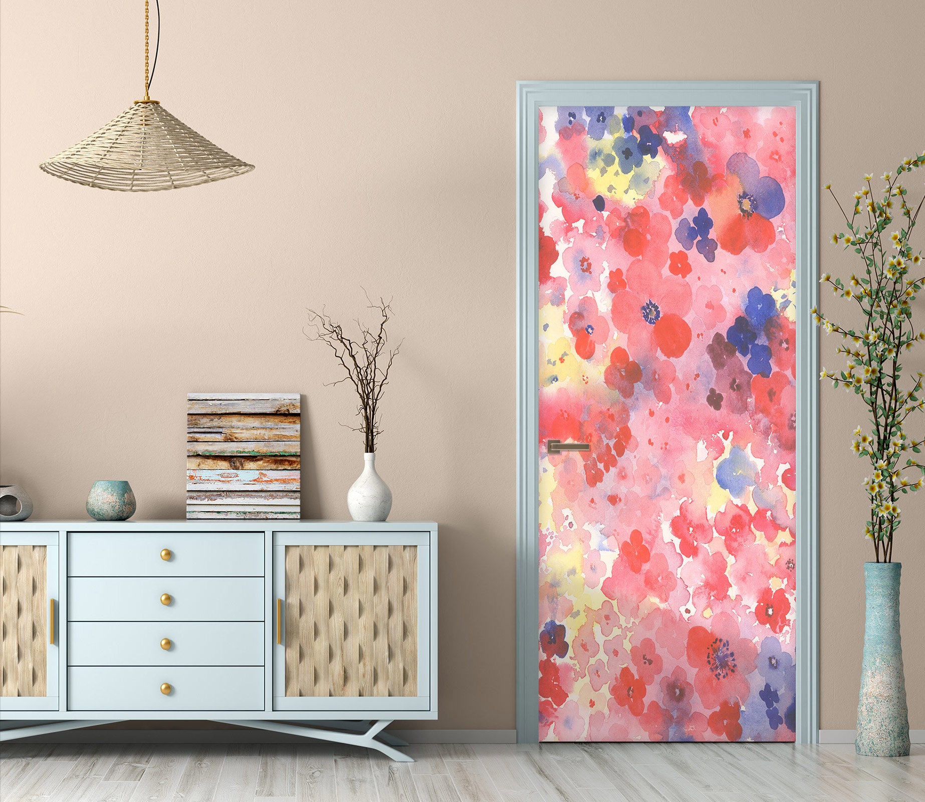 3D Pink Pattern 24207 Door Mural