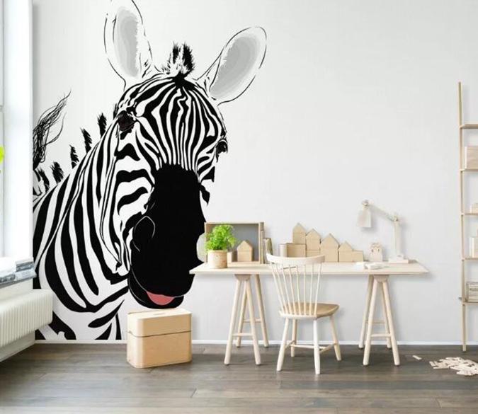 3D Zebra 1095 Wall Murals Wallpaper AJ Wallpaper 2 