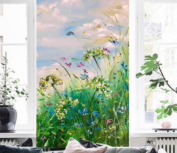 3D Green Grass Flower 279 Skromova Marina Wall Mural Wall Murals