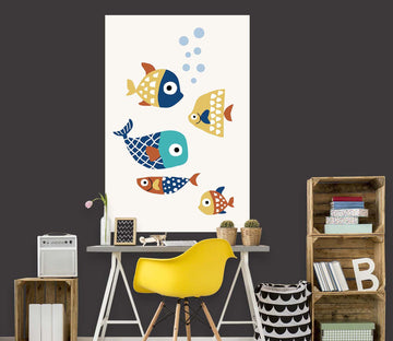 3D Fish Family 177 Boris Draschoff Wall Sticker