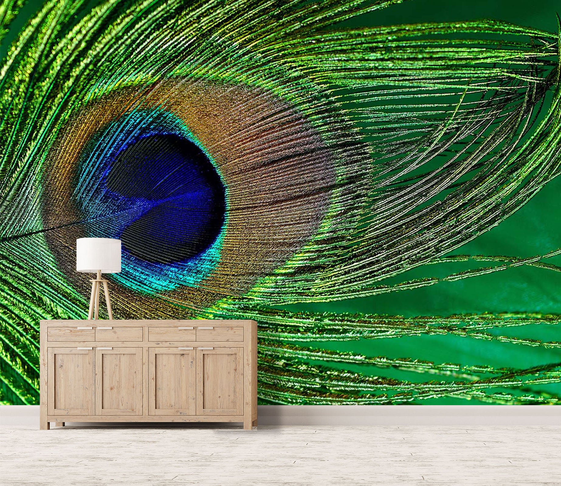 3D Peacock Feather 212 Wall Murals