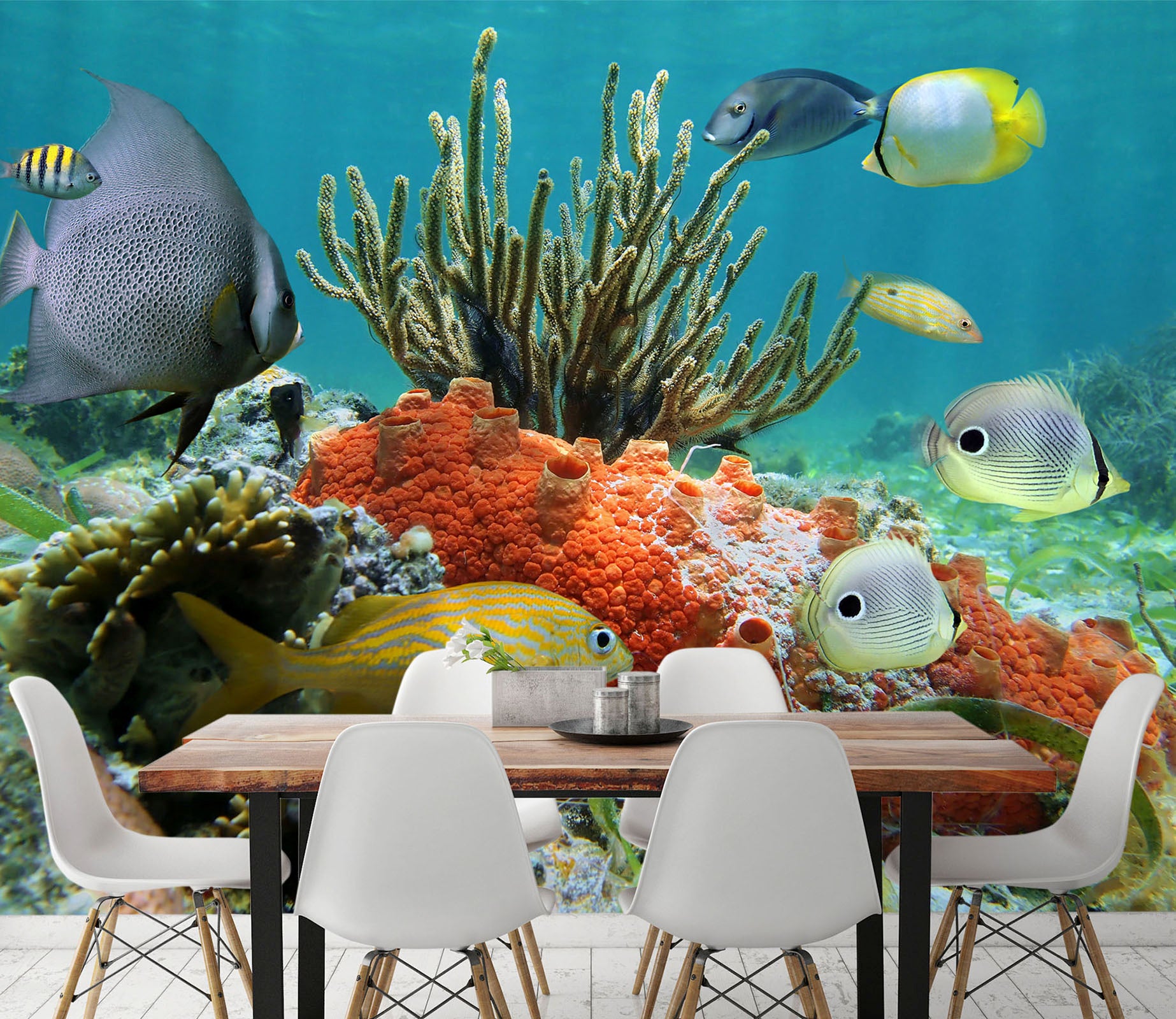 3D Seaweed Fish 403 Wall Murals