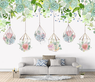 3D Succulents Flower WG248 Wall Murals