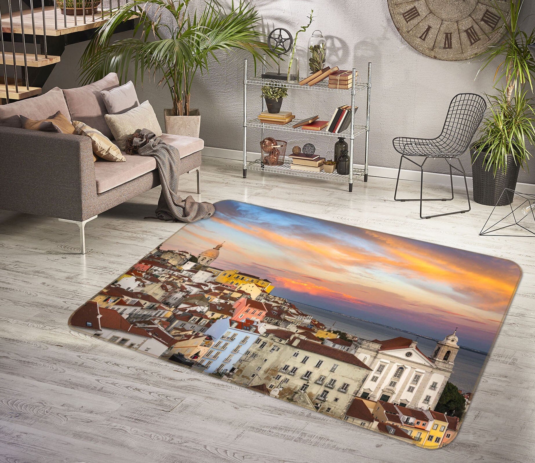 3D Seaside City 1087 Marco Carmassi Rug Non Slip Rug Mat Mat AJ Creativity Home 