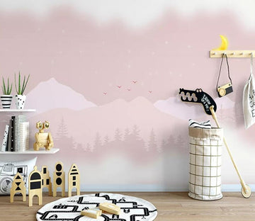 3D Pink Valley 751 Wall Murals Wallpaper AJ Wallpaper 2 