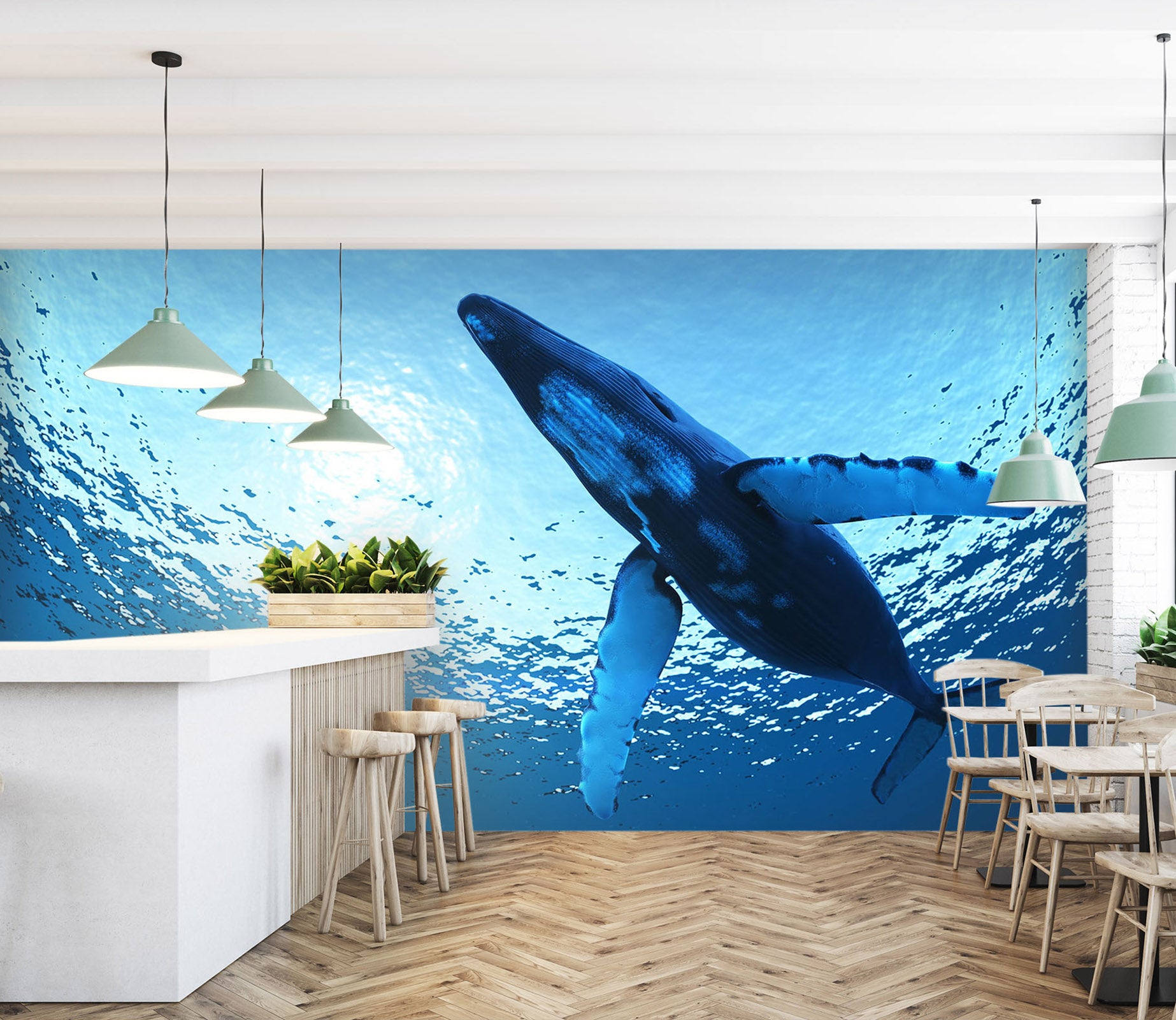 3D Seabed Whale 199 Wall Murals