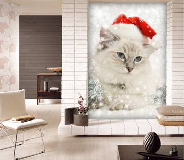 3D White Kitten 114 Wall Murals