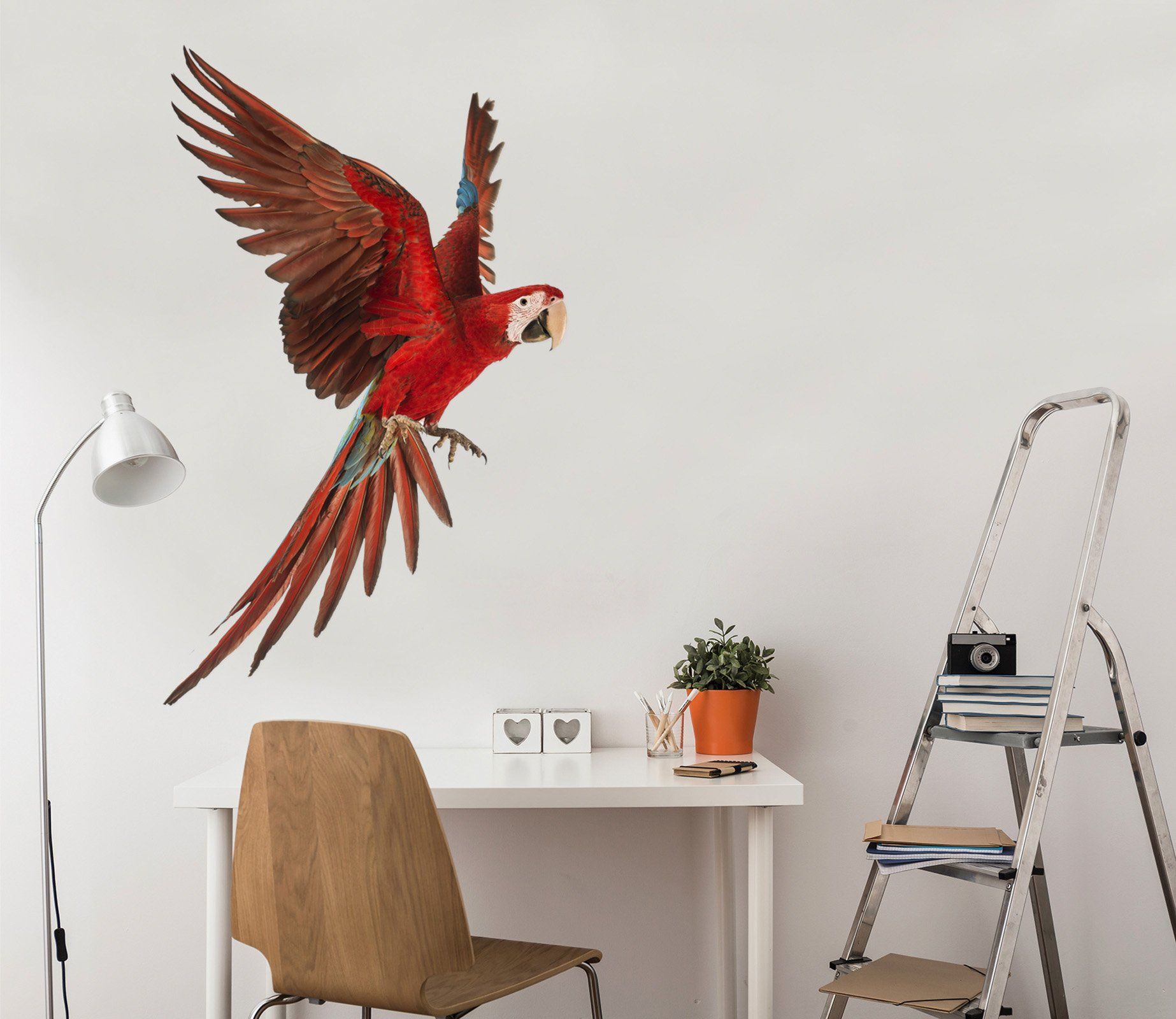 3D Parrot Flying 194 Animals Wall Stickers Wallpaper AJ Wallpaper 