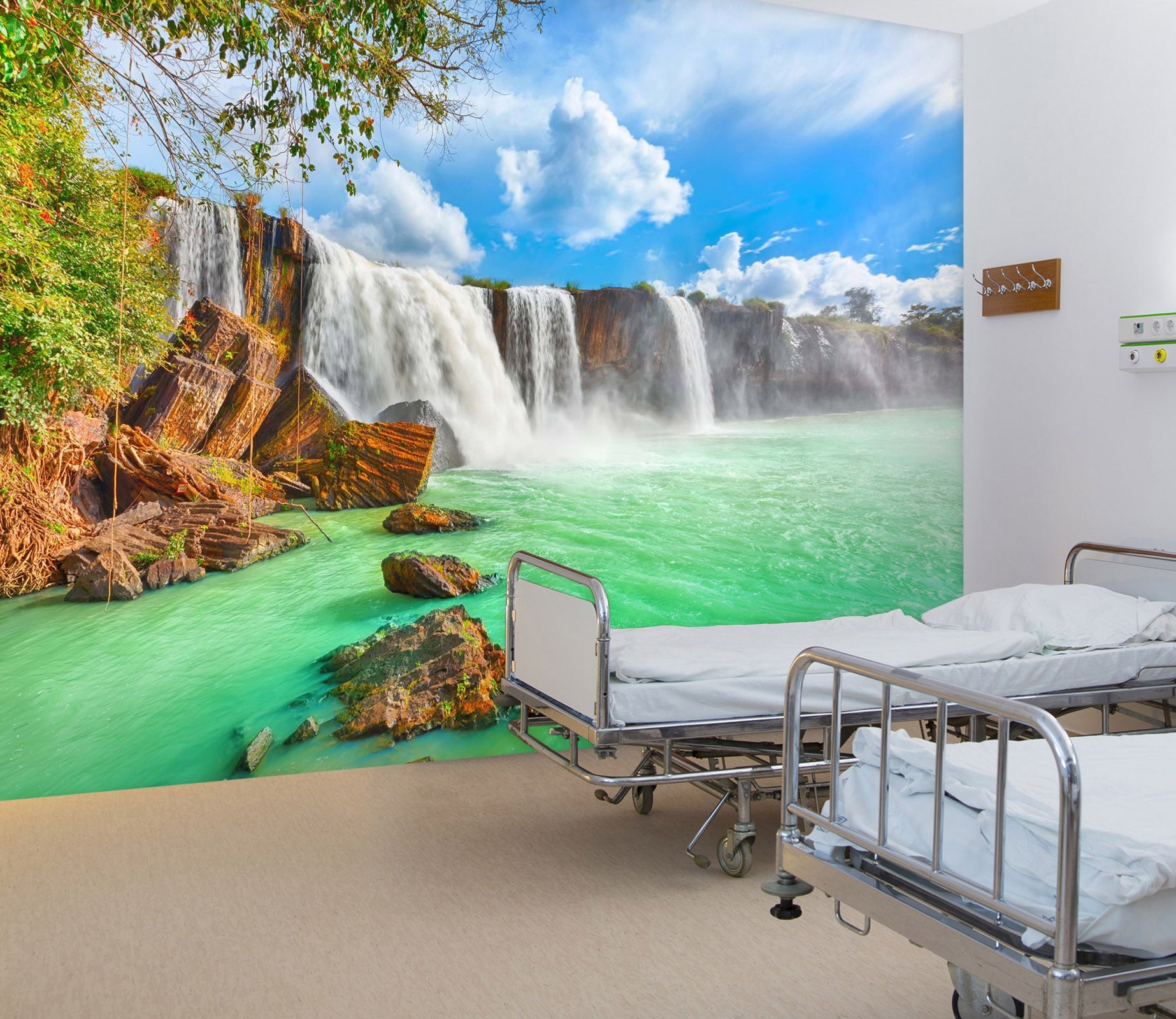 3D Fierce Waterfall 008 Wall Murals Wallpaper AJ Wallpaper 2 