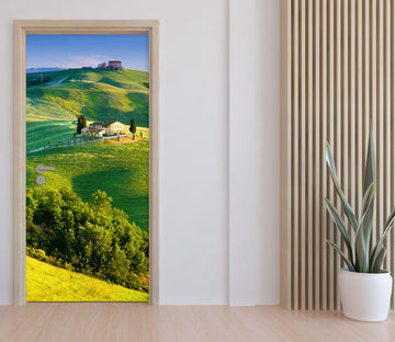 3D Green Grassland 186 Door Mural