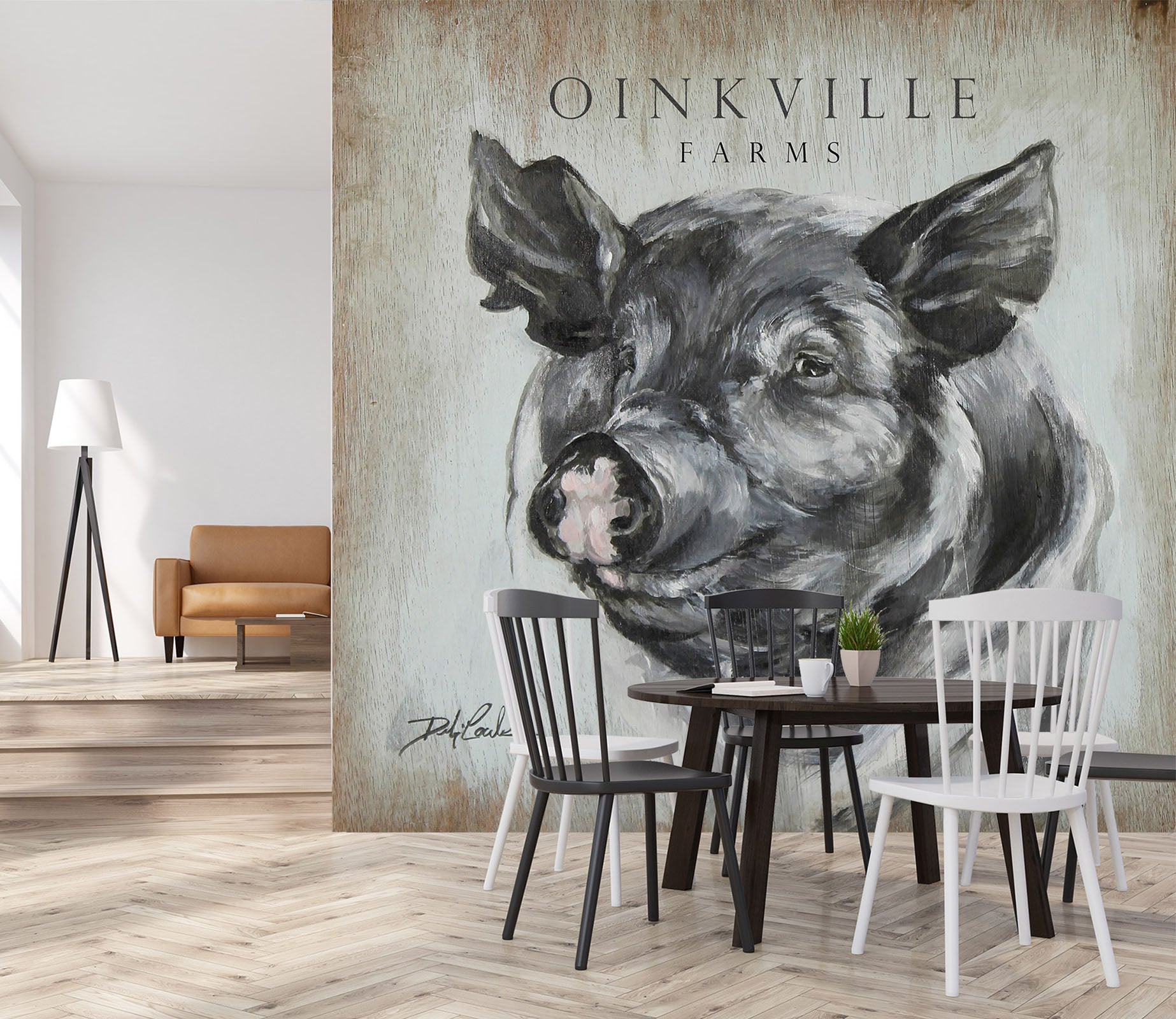 3D Pig 3110 Debi Coules Wall Mural Wall Murals