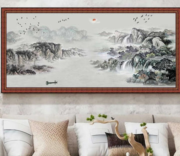 3D Mountain River WC1268 Wall Murals