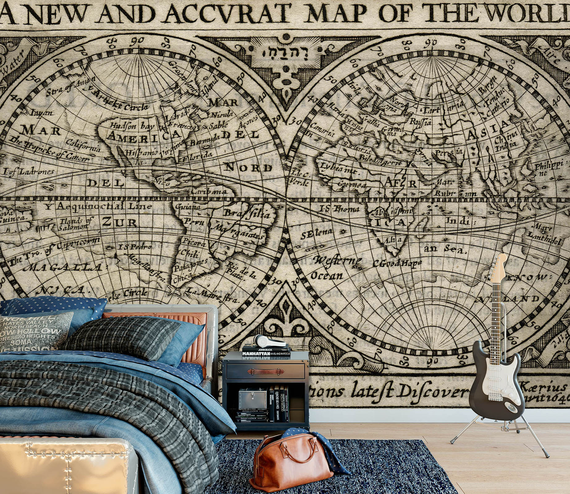 3D Precision Painting 2025 World Map Wall Murals