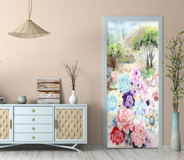 3D Flower Bush 25045 Door Mural