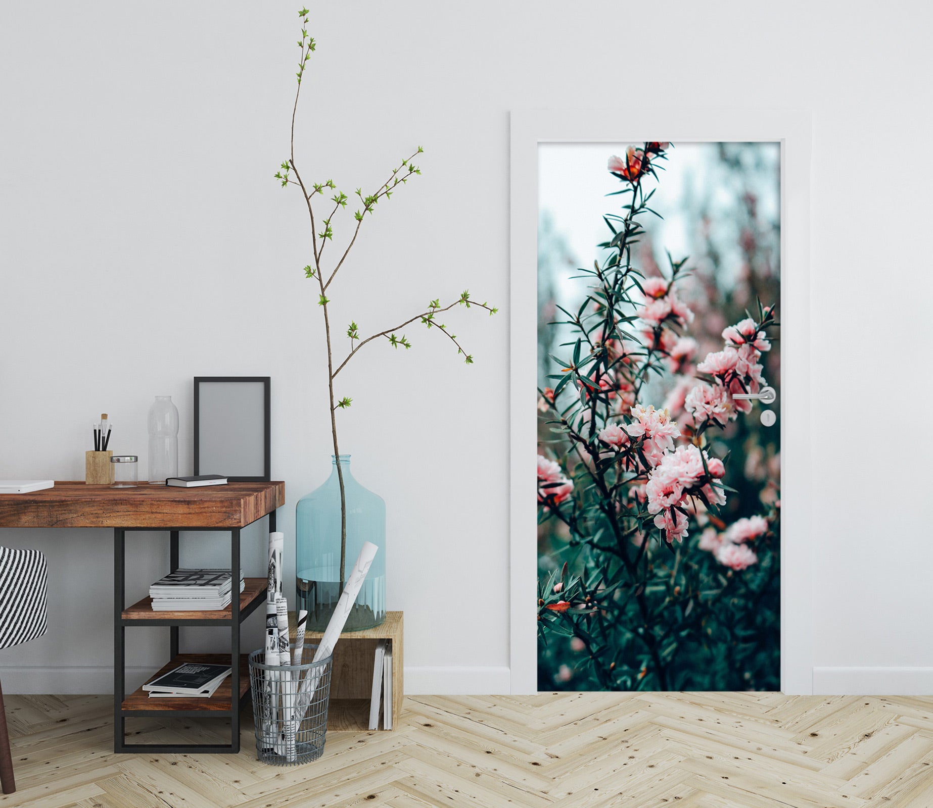 3D Flowers 23098 Door Mural