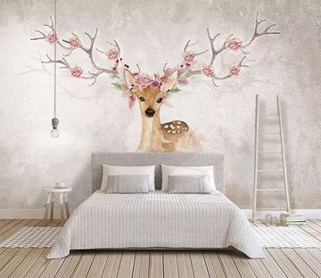 3D Misty Fawn 2464 Wall Murals Wallpaper AJ Wallpaper 2 