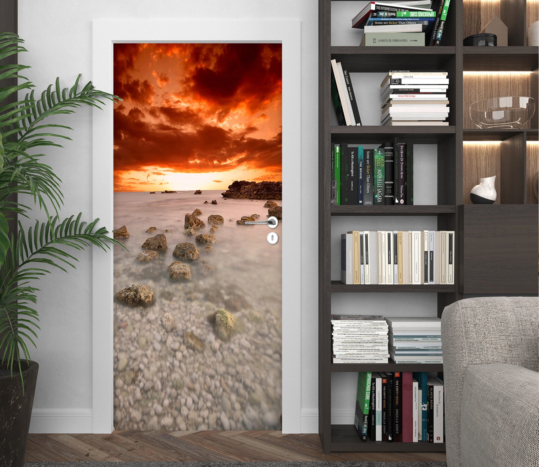 3D Water Sky 23135 Door Mural