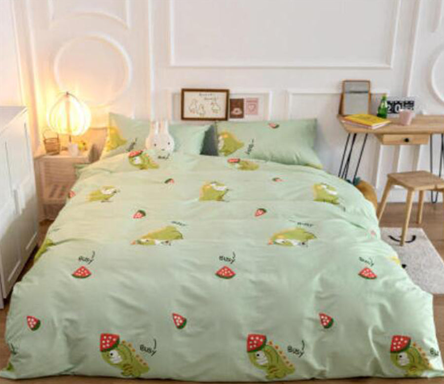 3D Little Dinosaur Watermelon 50108 Bed Pillowcases Quilt