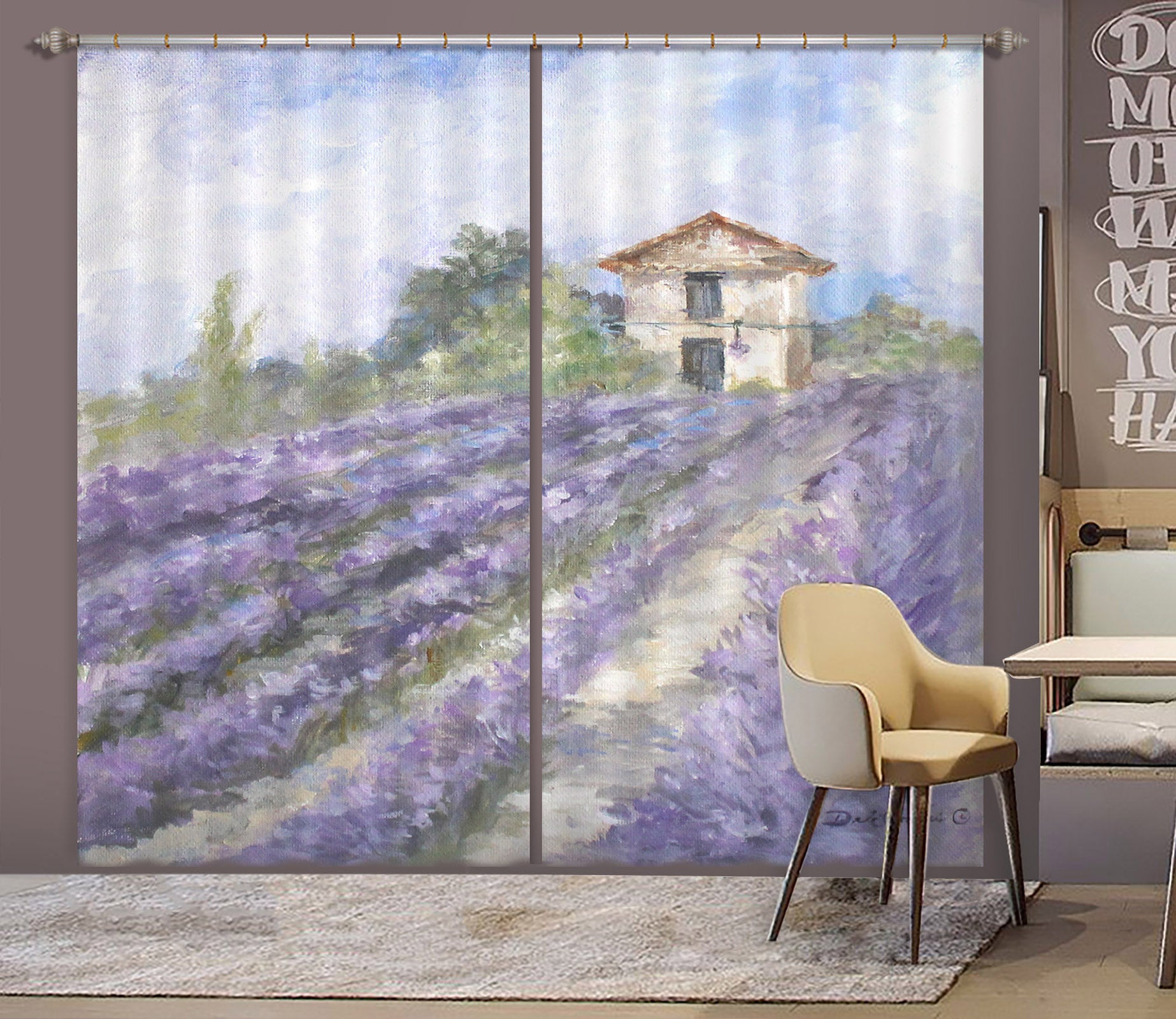 3D Lavender House 1012 Debi Coules Curtain Curtains Drapes