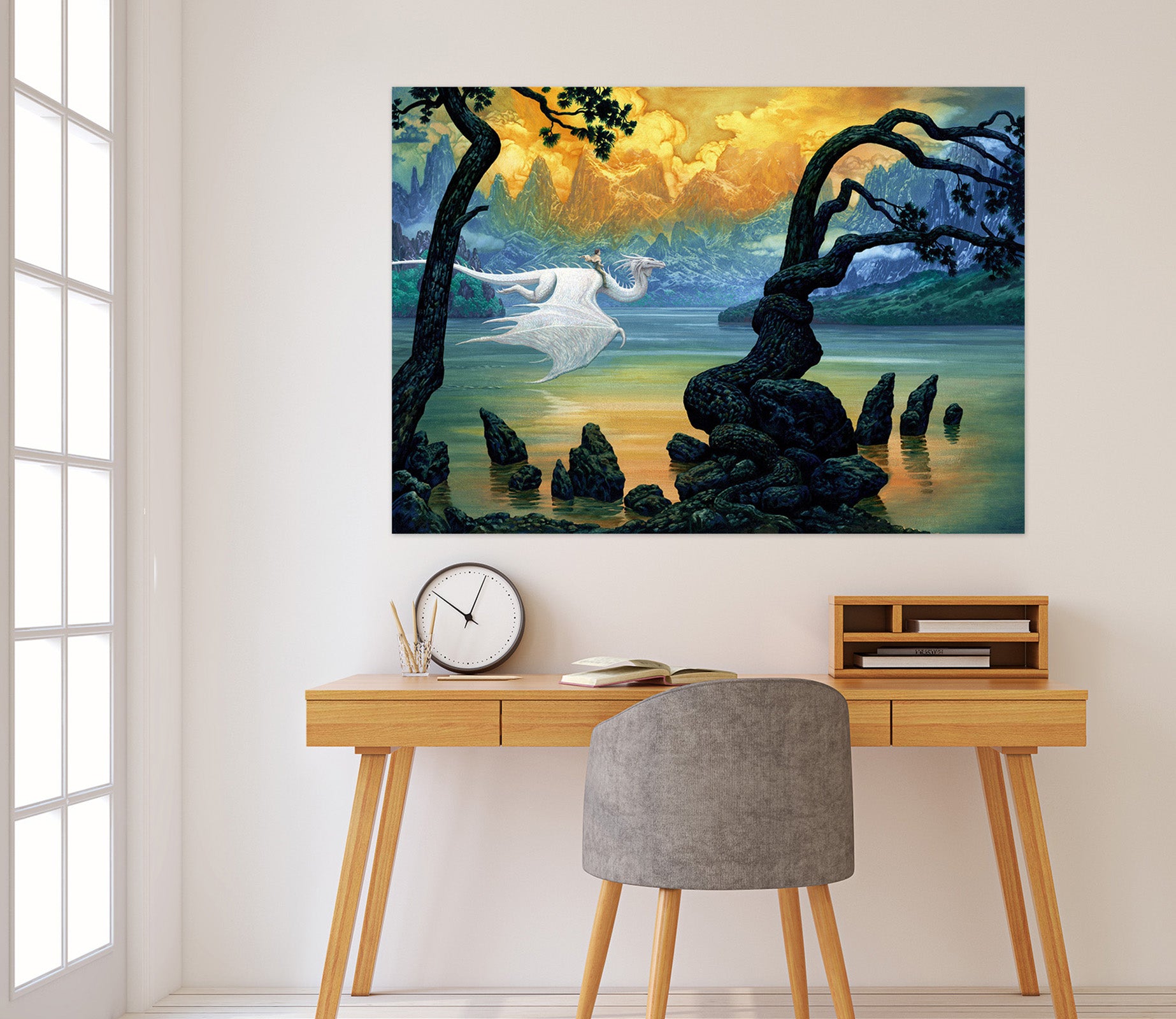 3D Landscape Dragon 8049 Ciruelo Wall Sticker