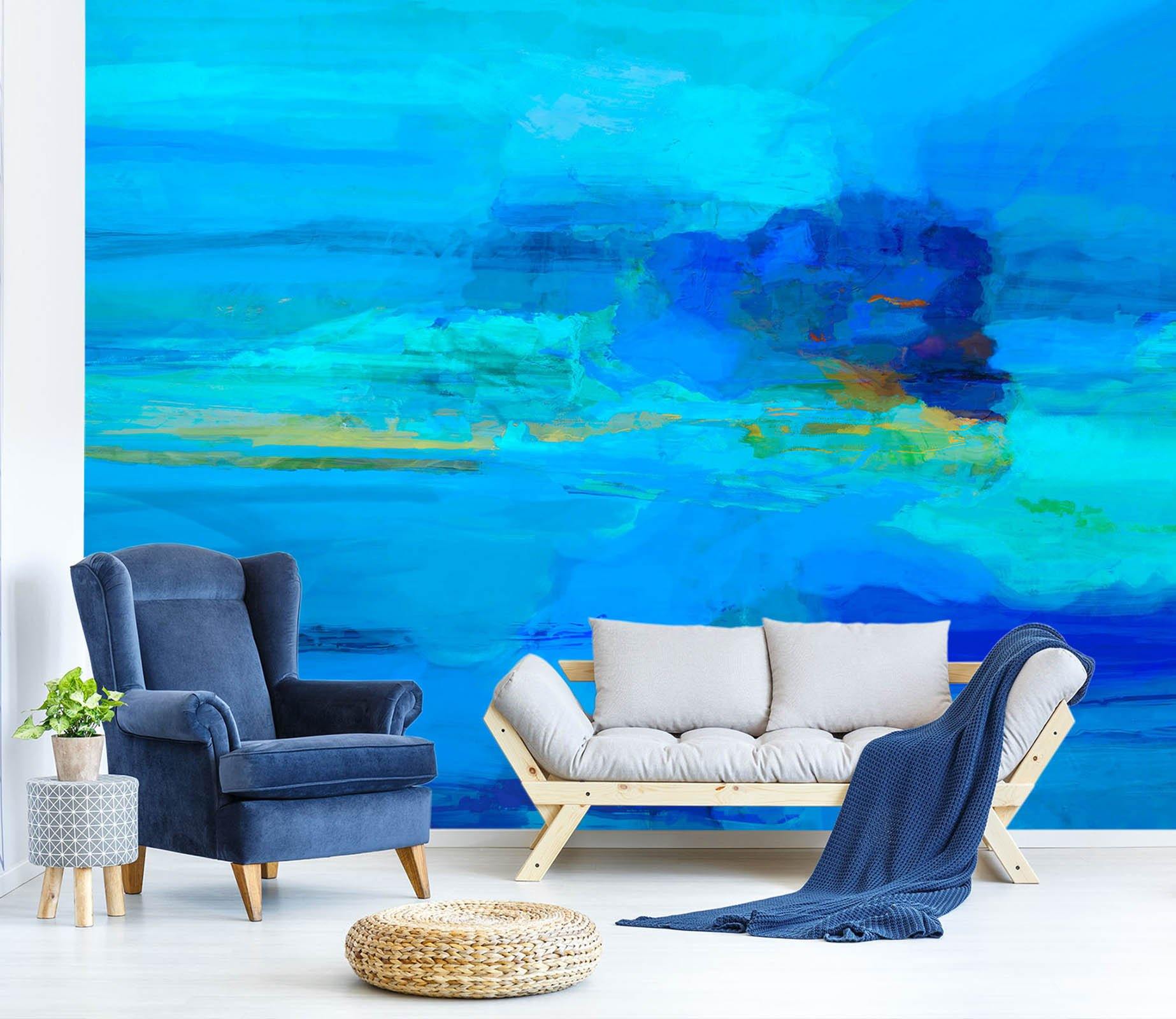 3D Blue Sea 1413 Michael Tienhaara Wall Mural Wall Murals Wallpaper AJ Wallpaper 2 