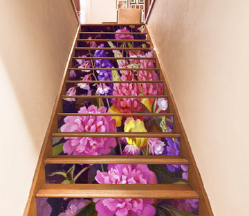 3D Flowers 7069 Stair Risers Wallpaper AJ Wallpaper 