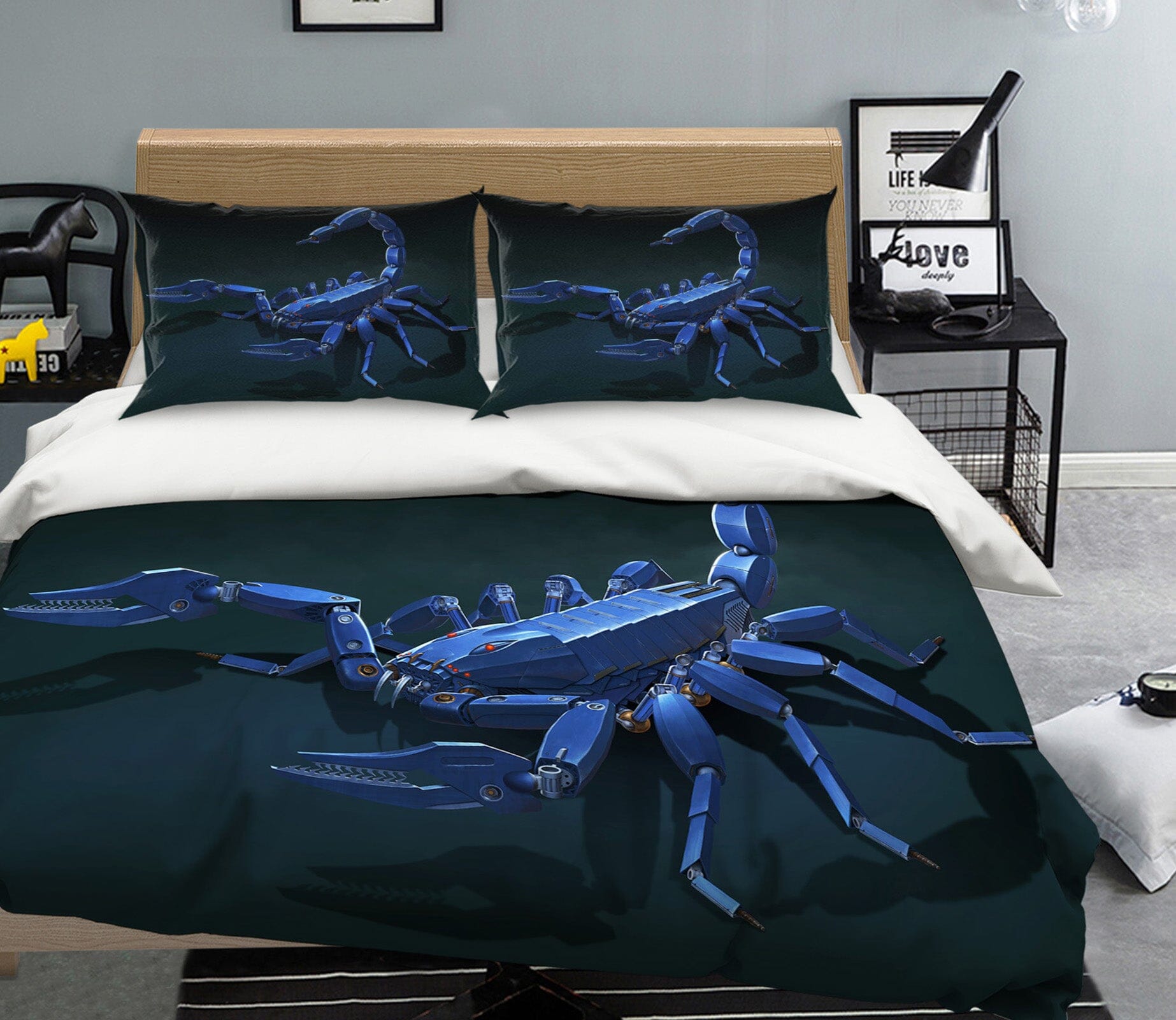 3D Metal Scorpion 061 Bed Pillowcases Quilt Exclusive Designer Vincent Quiet Covers AJ Creativity Home 