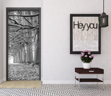 3D Grey Lawn Woods 106203 Assaf Frank Door Mural