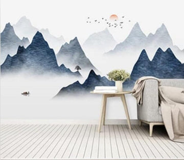 3D Misty Valley 2559 Wall Murals Wallpaper AJ Wallpaper 2 
