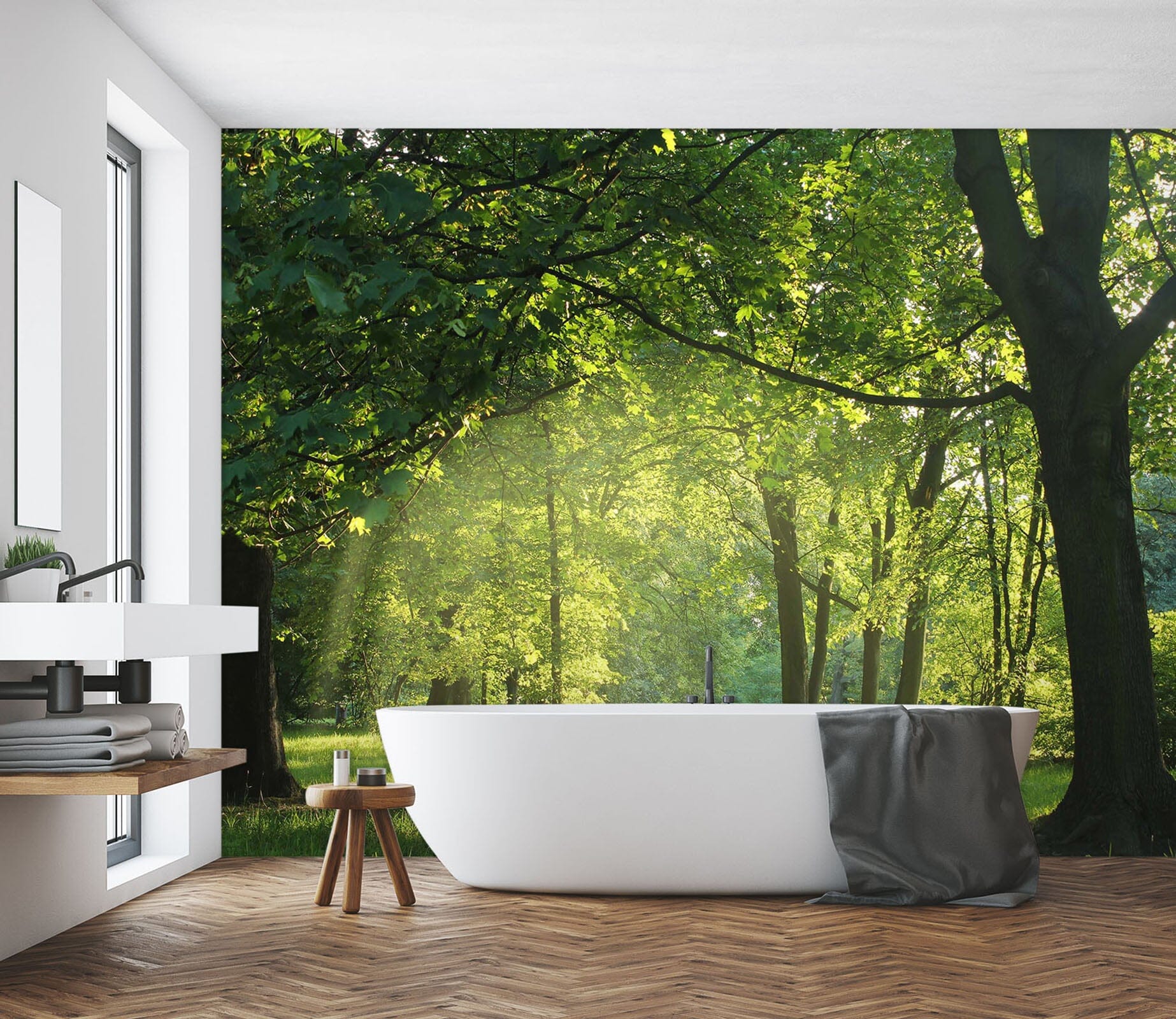 3D Park Forest 019 Wall Murals Wallpaper AJ Wallpaper 2 