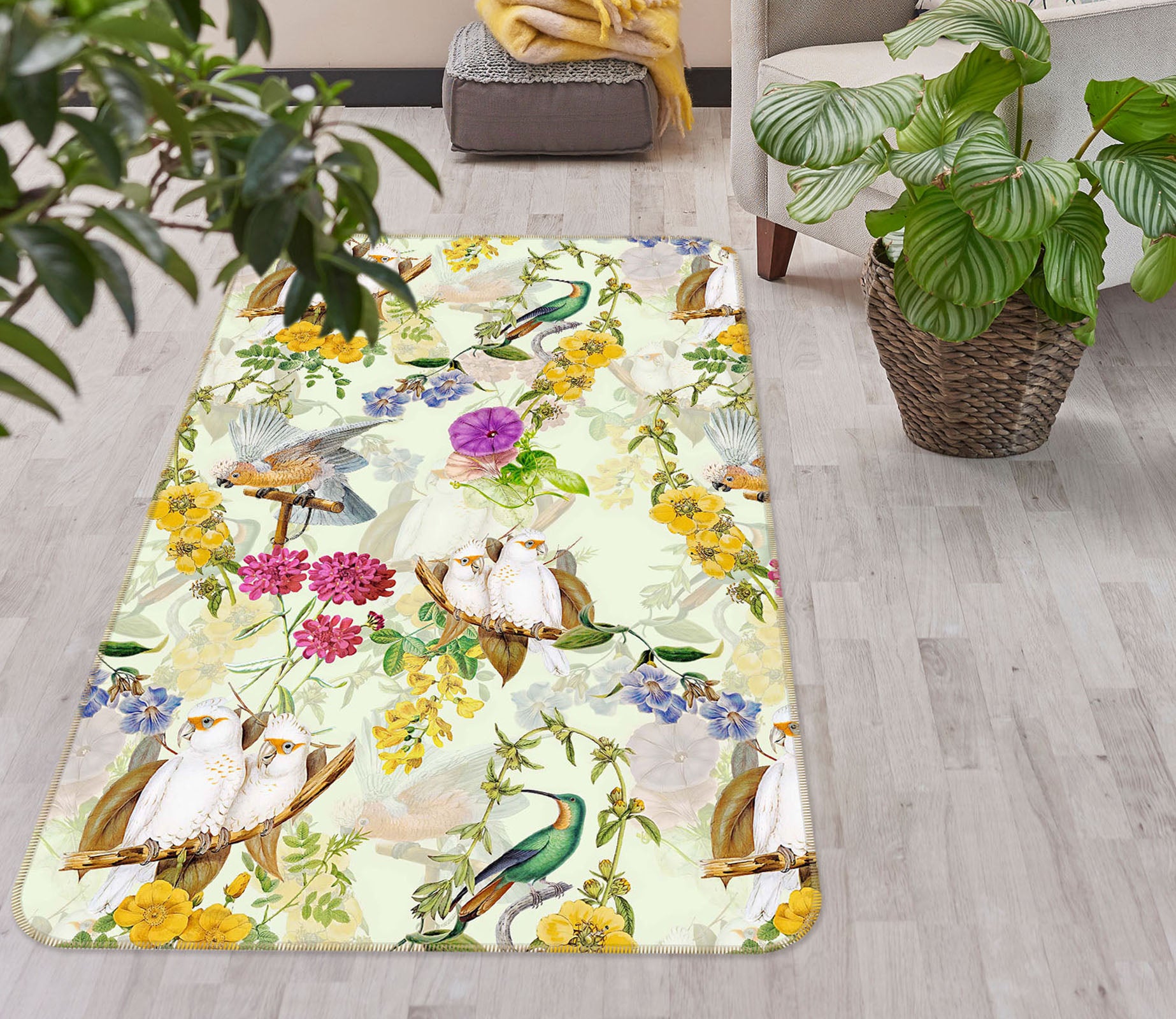 3D Color Garden 180 Uta Naumann Rug Non Slip Rug Mat