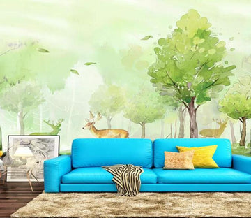 3D Green Forest 1109 Wall Murals Wallpaper AJ Wallpaper 2 