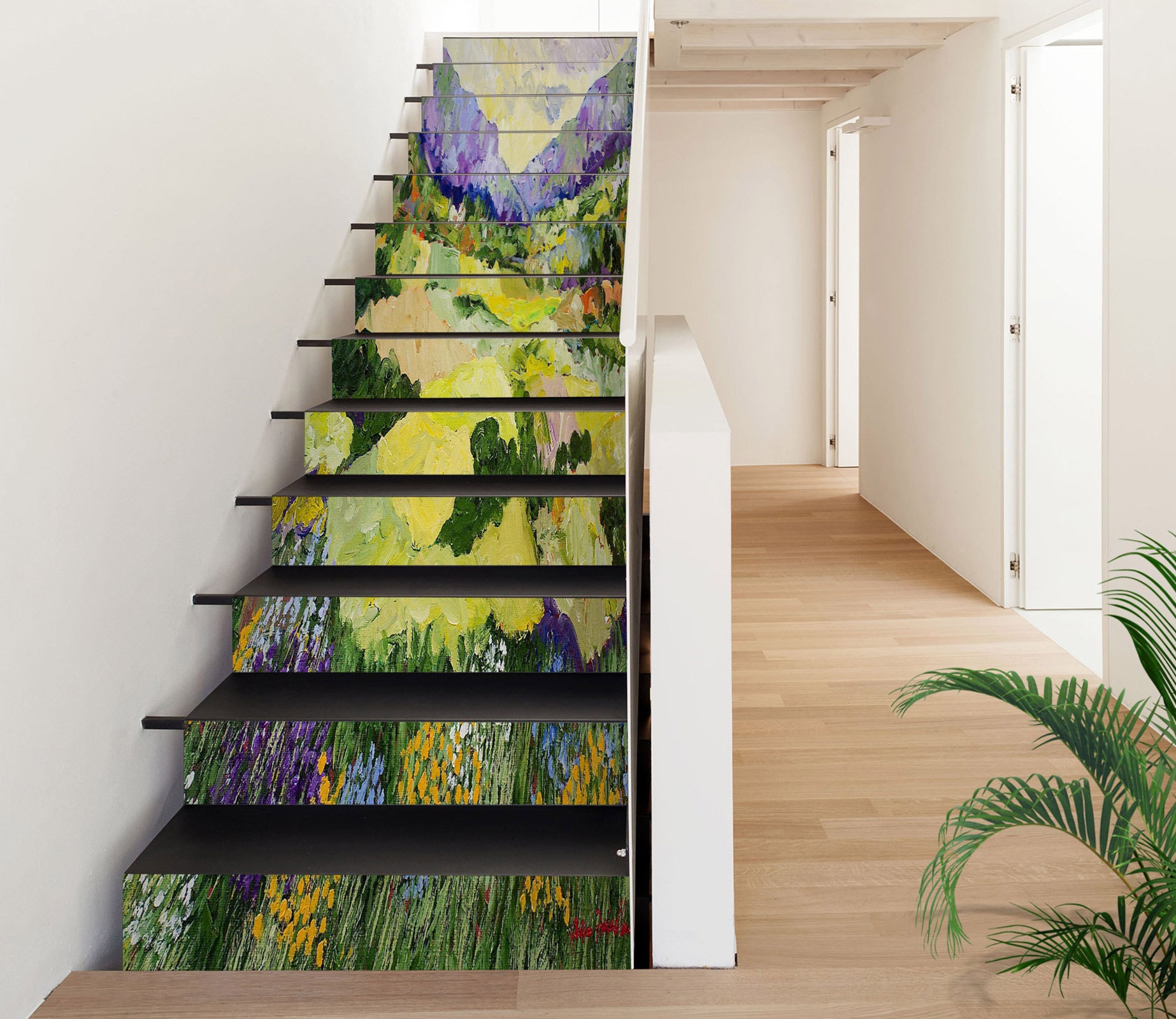 3D Mountain Flowers Field 89215 Allan P. Friedlander Stair Risers