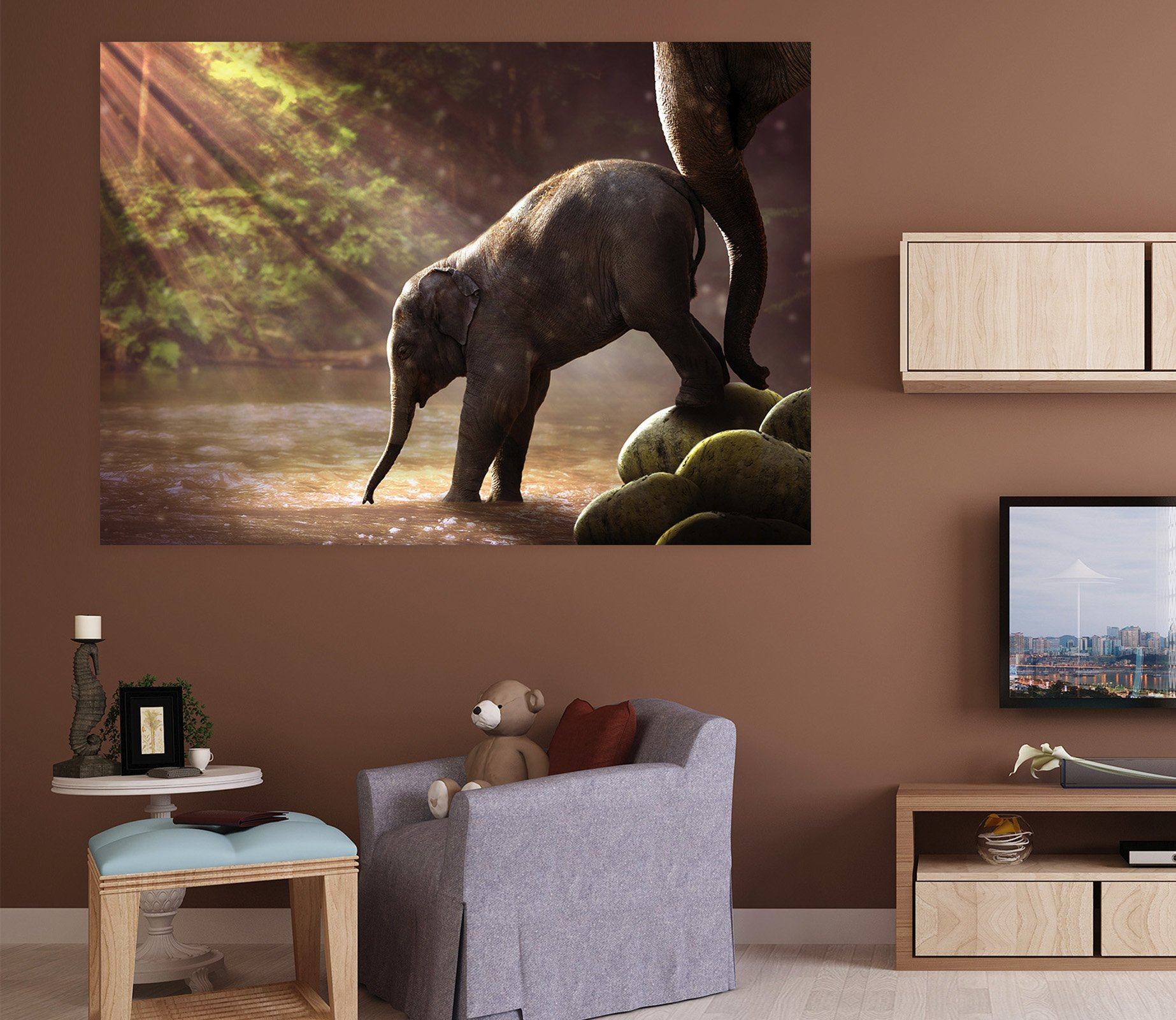 3D Dusk Icon 47 Animal Wall Stickers Wallpaper AJ Wallpaper 2 