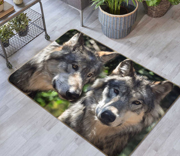 3D Two Wolves 69034 Animal Non Slip Rug Mat