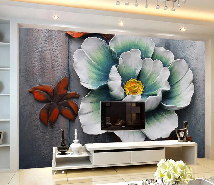 3D Lotus Blossoms WC643 Wall Murals