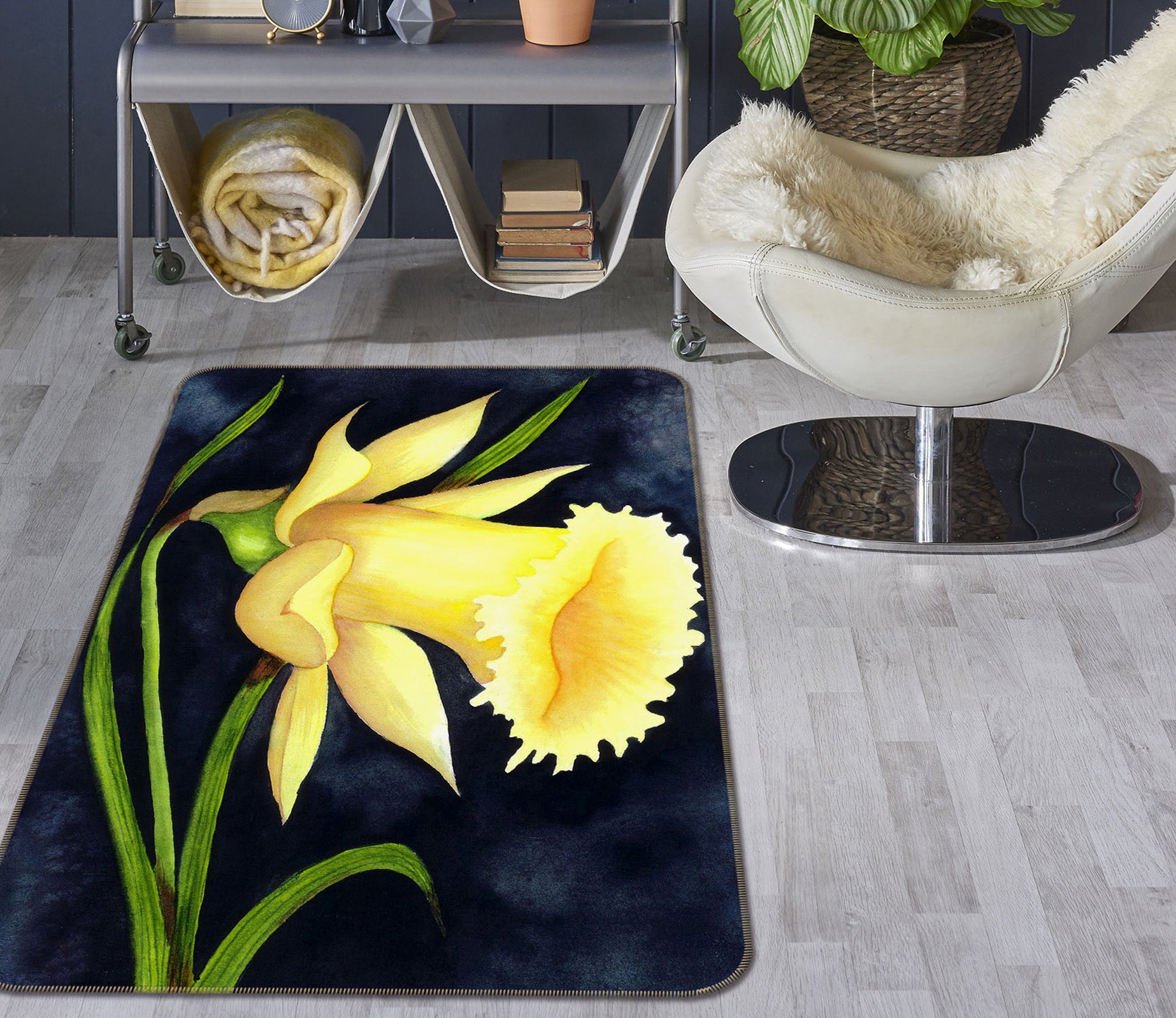 3D Flower 32126 Non Slip Rug Mat