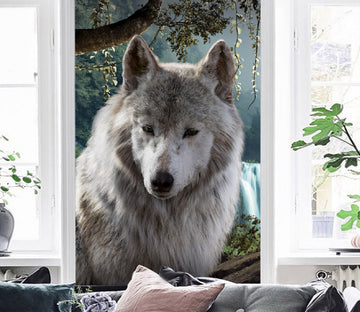 3D Wolf Falls 120 Wall Murals