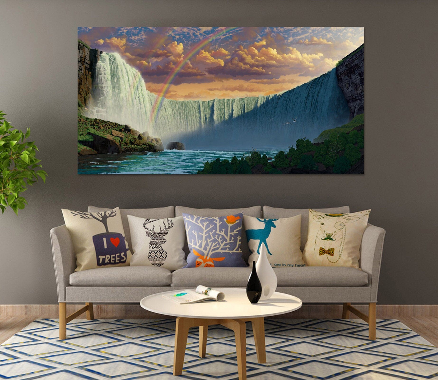 3D Niagara Falls 055 Vincent Hie Wall Sticker Wallpaper AJ Wallpaper 2 