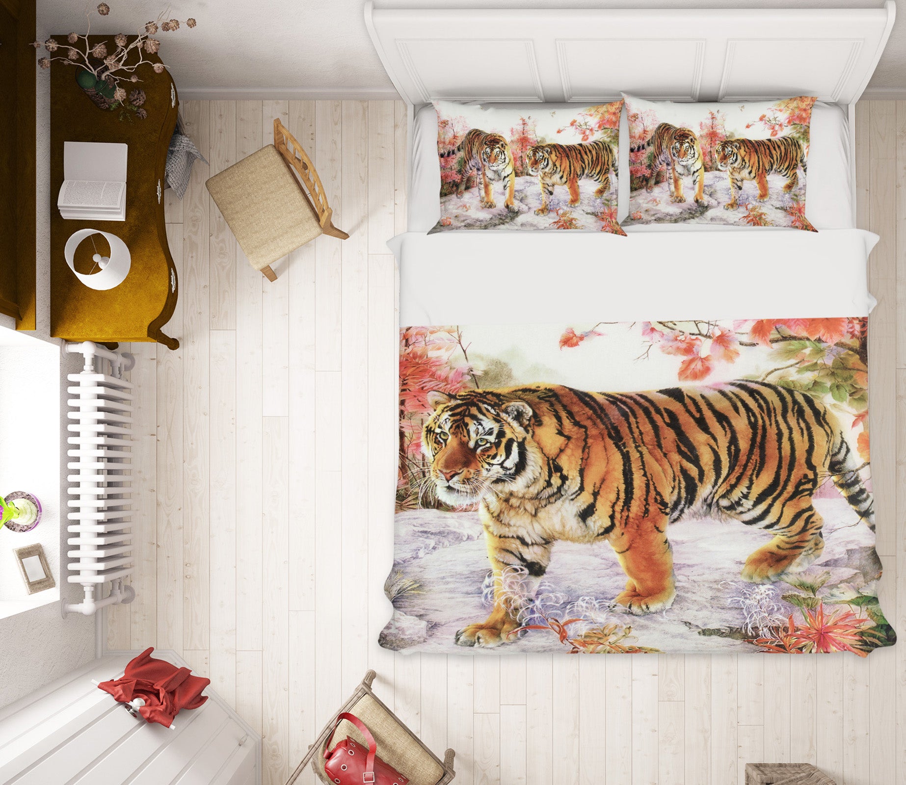 3D Snow Tiger 21060 Bed Pillowcases Quilt