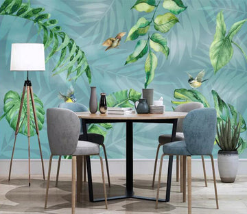 3D Bird Leaf WC2161 Wall Murals