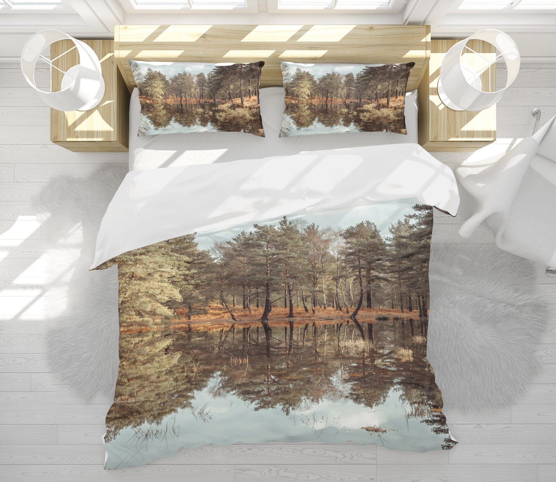 3D Tree Reflection 7238 Assaf Frank Bedding Bed Pillowcases Quilt Cover Duvet Cover